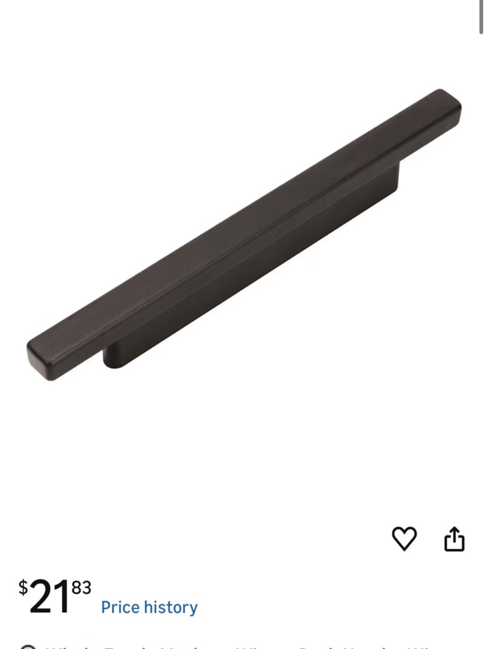 Matte Oil-Rubbed Bronze Cabinet Bar Pull - Modern Linear Handle